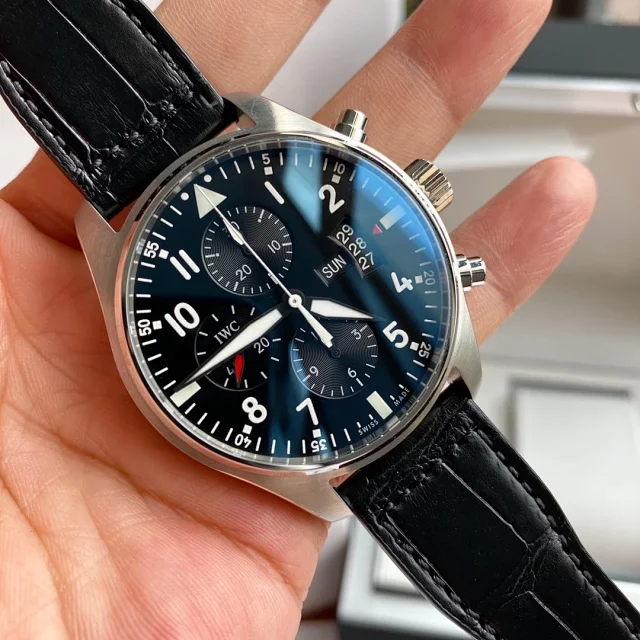 iwc iw377701 pilot chronograph – classic 43mm black dial automatic aviation watch iwc iw377701 pilot chronograph – classic 43mm black dial automatic aviation watch
